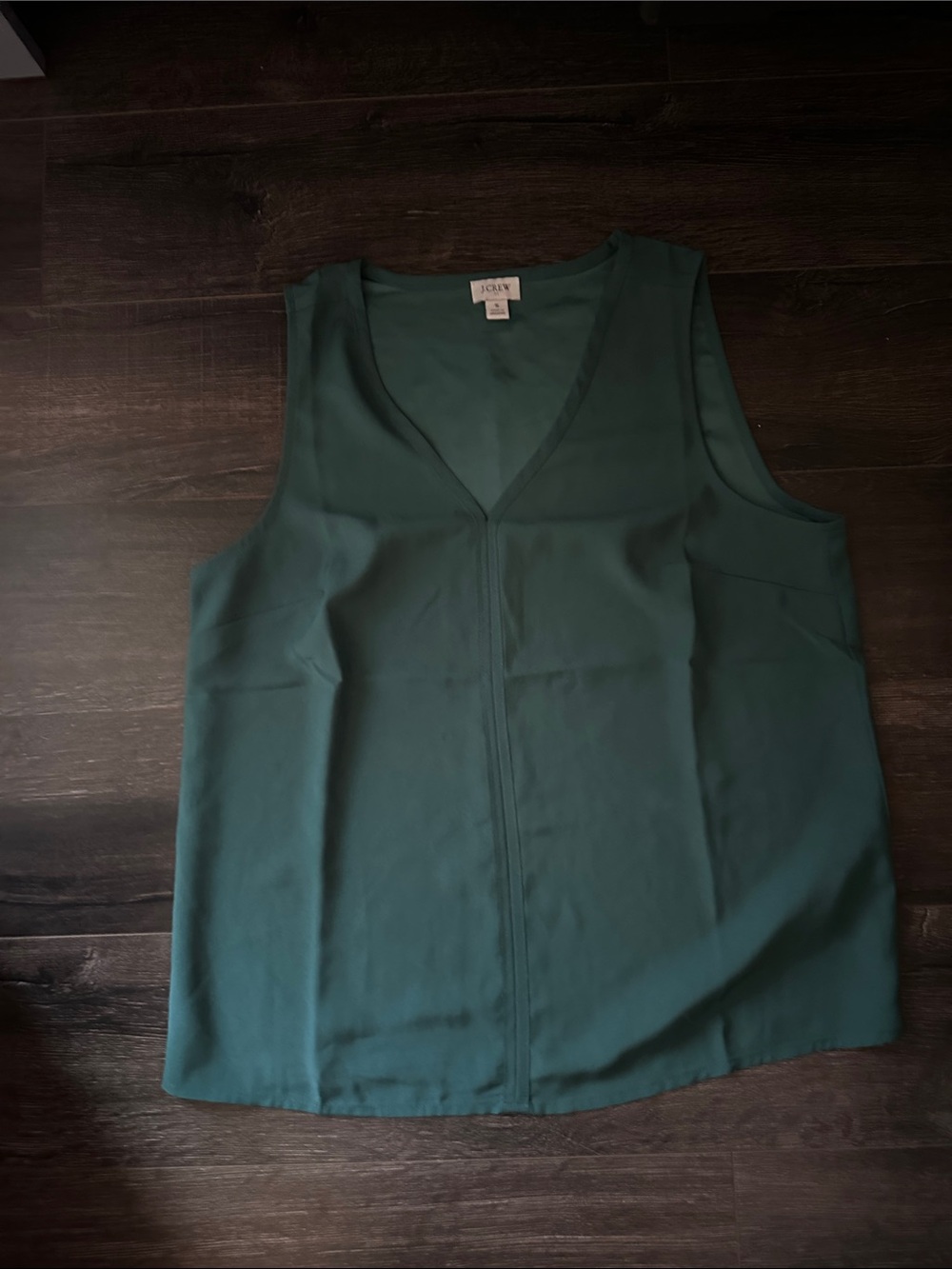 J. Crew Teal V-Neck Sleeveless Camisole